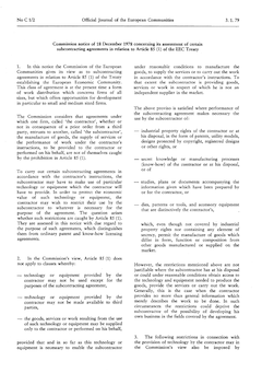 Subcontracting Notice