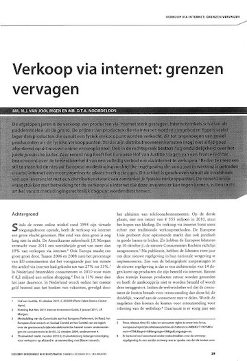 Online sales: blurring boundaries