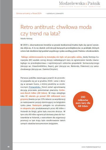Retro antitrust: temporary fad or a lasting trend?