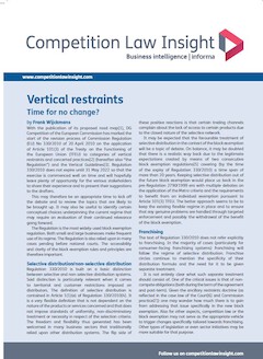 Vertical restraints - Time for no change?