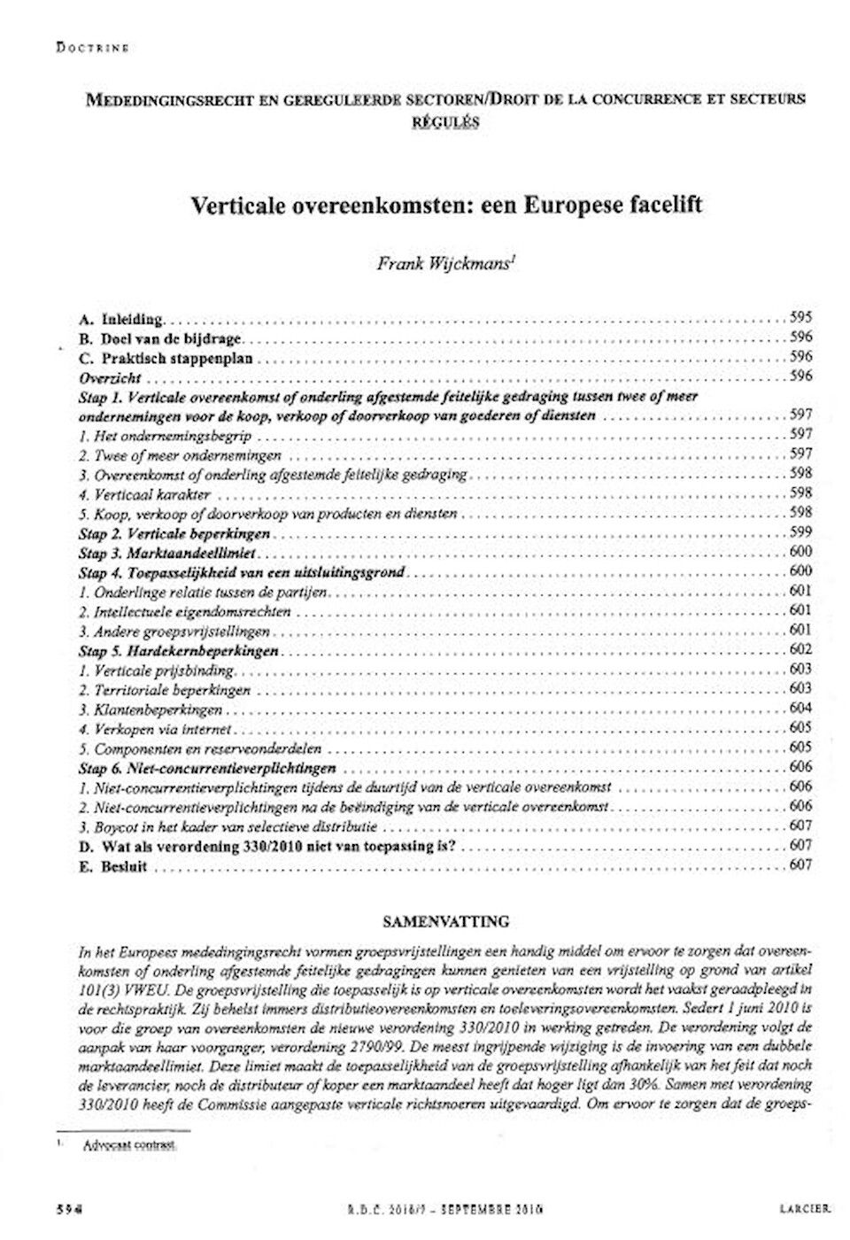 Vertical agreements: a European facelift