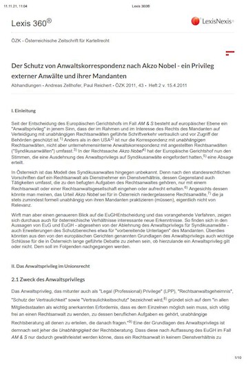 The Protection of Lawyers' Correspondence after Akzo Nobel - A Privilege of External Lawyers and their Clients