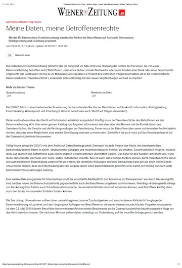 My data, my data subject rights