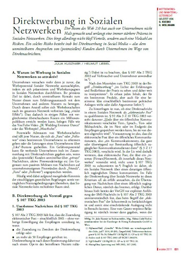 Direct advertising on social networks