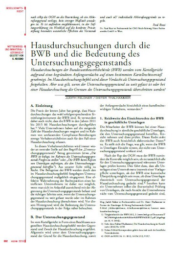 Dawn raids by the FCA and the significance of the object of the investigation