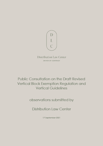 Observations on the Draft Revised VBER and VGL