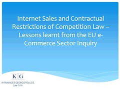 Internet Sales and Contractual Restrictions of Competition Law – Lessons learnt from the EU e-Commerce Sector Inquiry