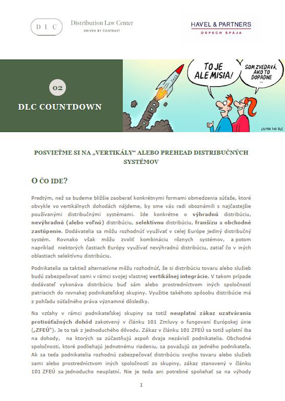 Distribution Law Center Countdown II - “Vertical” in the spotlight: overview of distribution systems