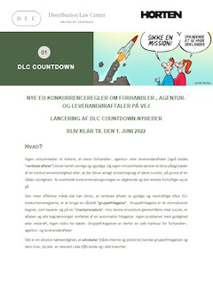 Distribution Law Center Countdown I - European competition rules relating to distribution, agency and supply agreements about to change