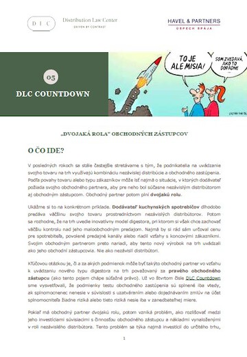 Distribution Law Center Countdown V- Agency (“Dual role” agents)