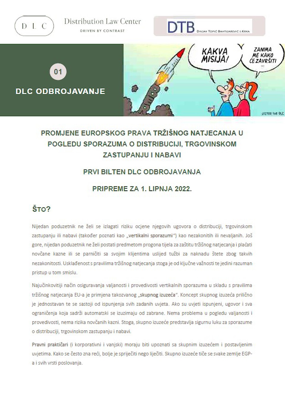 Distribution Law Center Countdown I - European competition rules relating to distribution, agency and supply agreements about to change