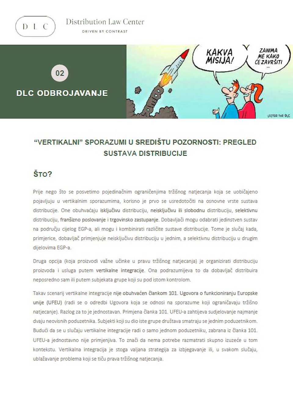 Distribution Law Center Countdown II - Overview of distribution systems