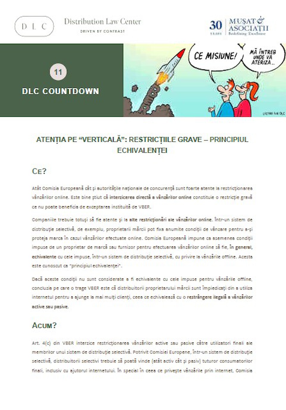 Distribution Law Center Countdown XI - Hardcore restrictions (Equivalence)