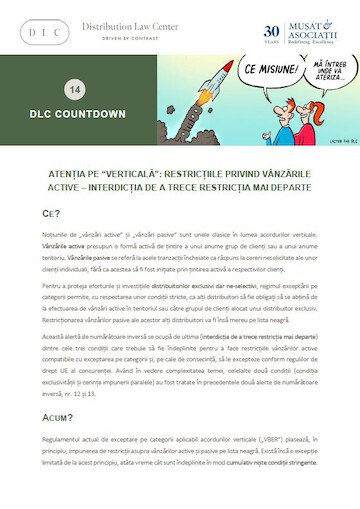 Distribution Law Center Countdown XIV - Active sales restrictions (Rolling over prohibition)