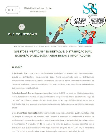 Distribution Law Center Countdown XV - Dual distribution (Extension of exception to wholesalers and importers)