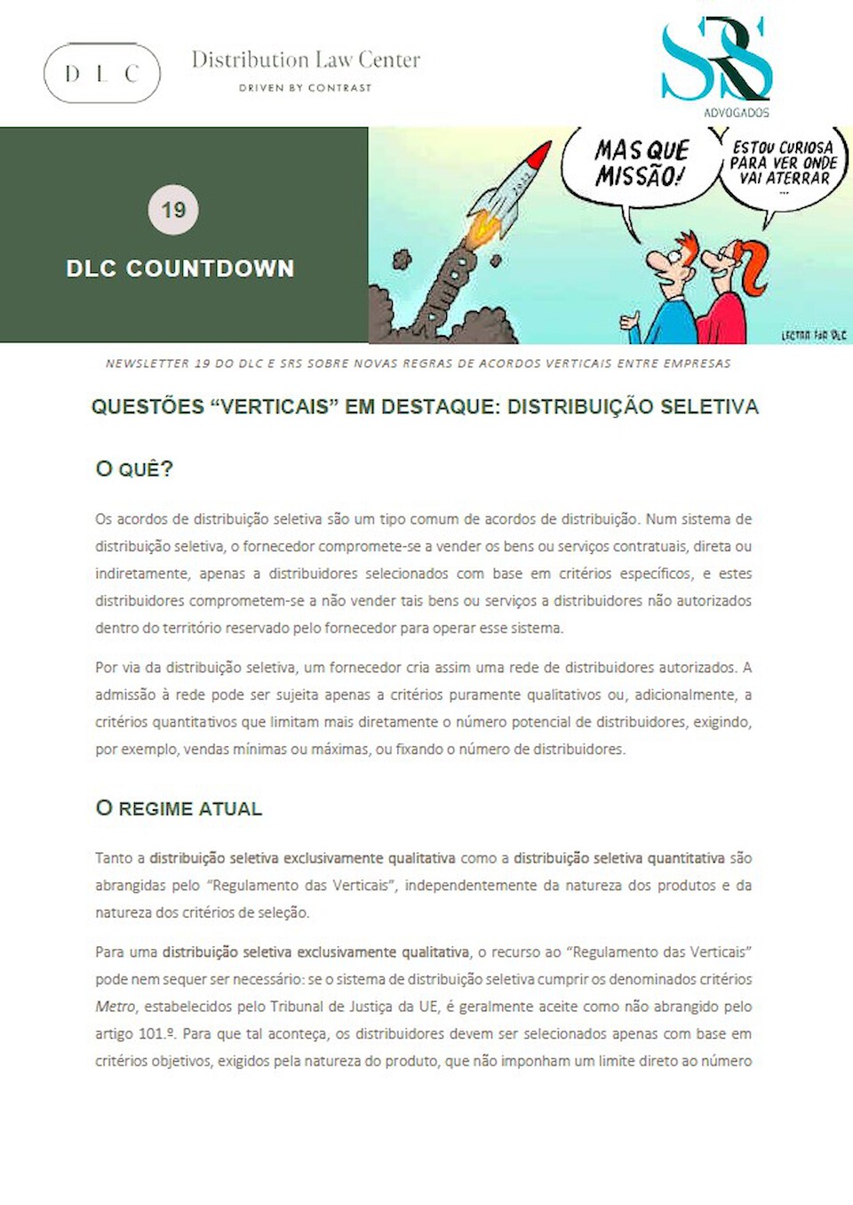 Distribution Law Center Countdown XIX - Selective distribution