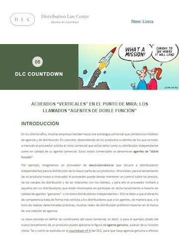 Distribution Law Center Countdown V- Agency (“Dual role” agents)