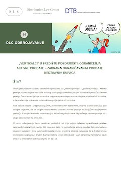 Distribution Law Center Countdown XIV - Active sales restrictions (Rolling over prohibition)