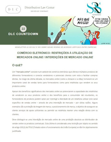 Distribution Law Center Countdown XXII - E-commerce (Restricting the use of online marketplaces / Online marketplace bans)