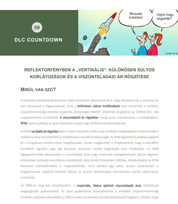 Distribution Law Center Countdown IX - Hardcore restrictions (Resale price maintenance)