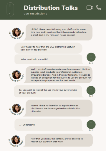 Distribution Talks #2: Use restrictions