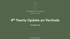 PowerPoint Distribution Law Center Yearly Update on Verticals 2025